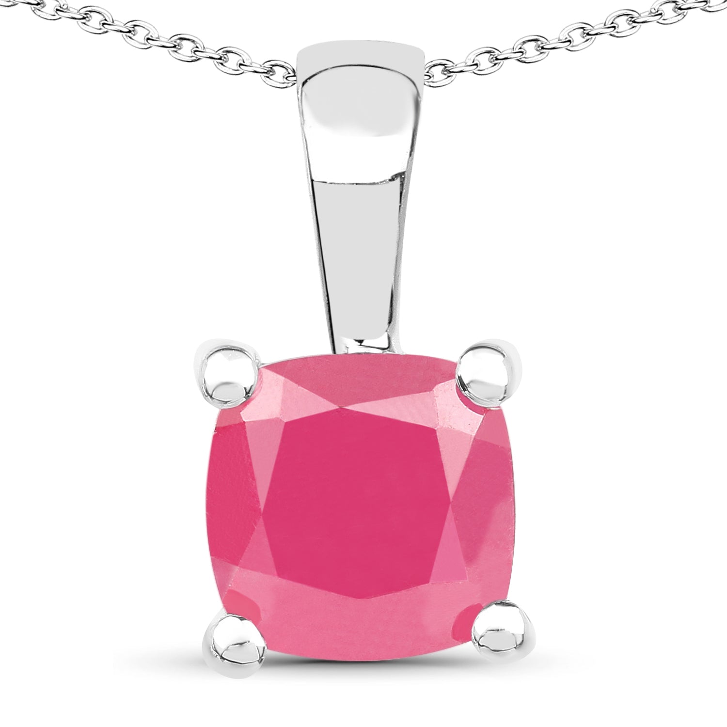 3.00 Carat Genuine Emerald, Glass Filled Ruby & Glass Filled Sapphire .925 Sterling Silver Pendant by Bids.com