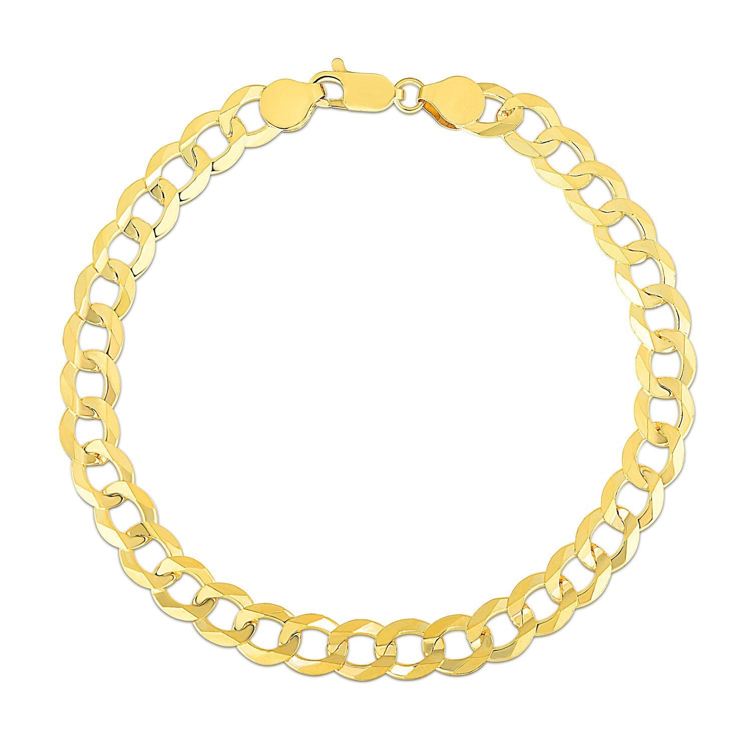 7.0mm 10k Yellow Gold Curb Bracelet by Bids.com