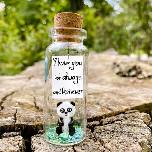 Personalized Message in Bottle - Cute Anniversary Gift (Bear, Panda, Cat & More)