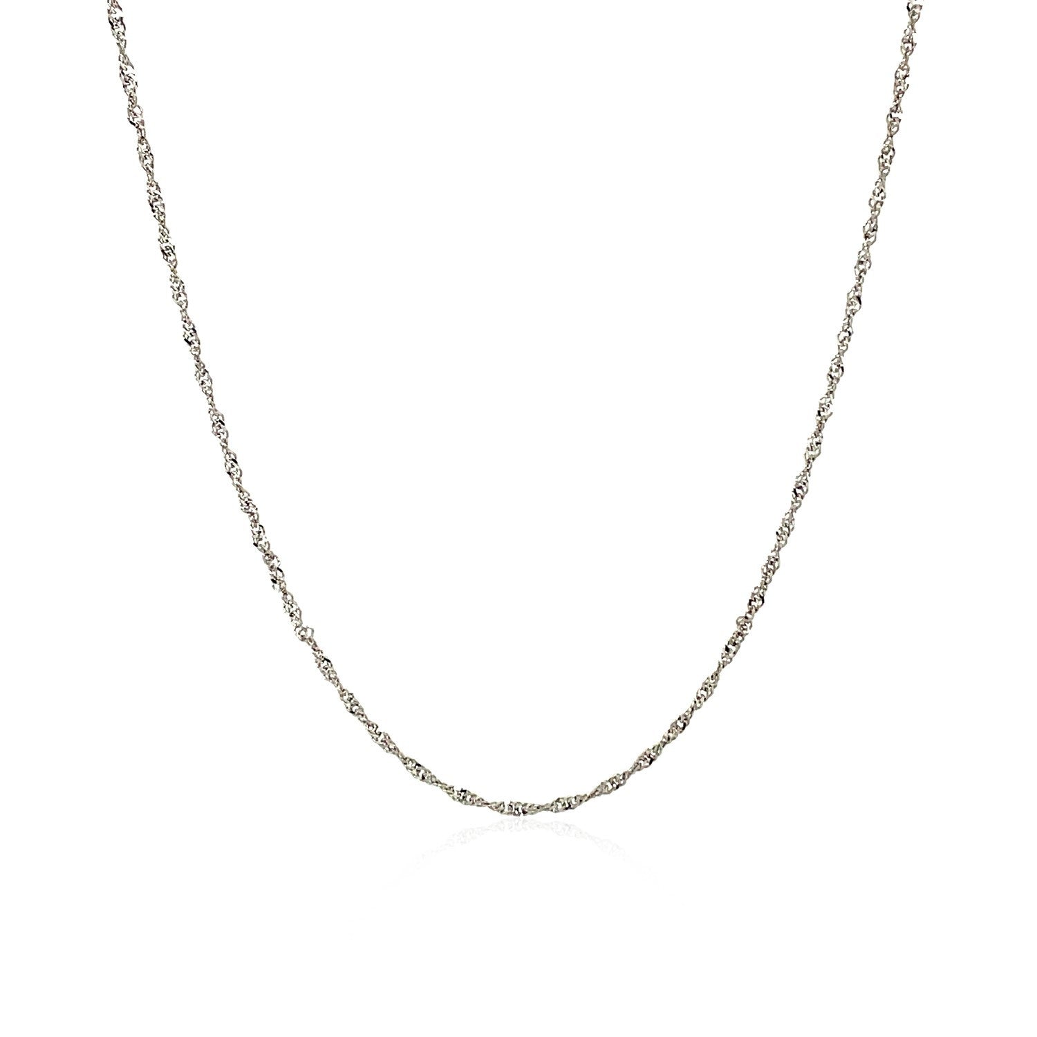 10k White Gold Singapore Chain 1.0mm by Bids.com