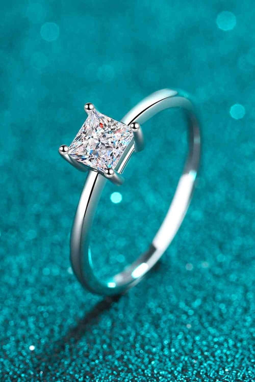 Moissanite Solitaire Ring - 925 Sterling Silver Classic Engagement Ring
