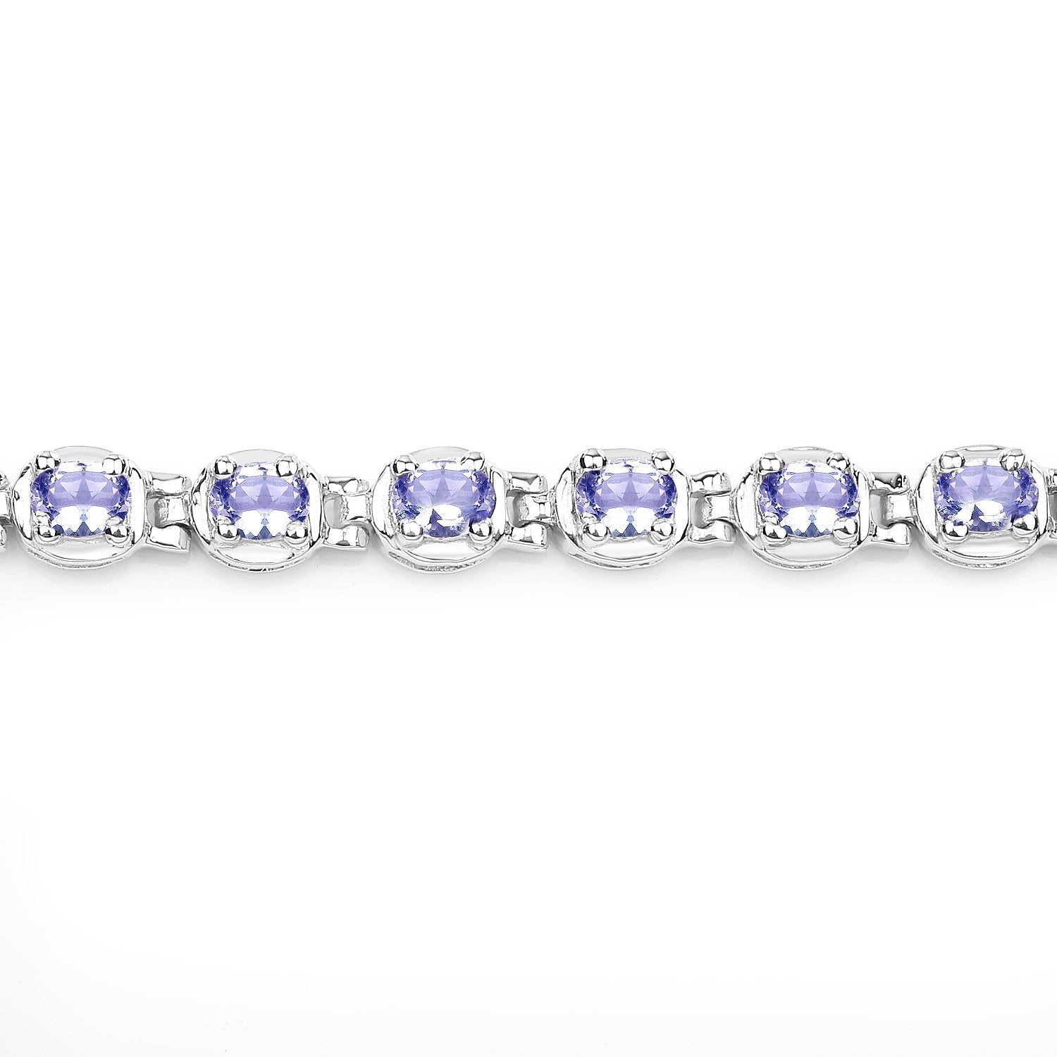 4.59 Carat Genuine Tanzanite .925 Sterling Silver Bracelet DestGlow