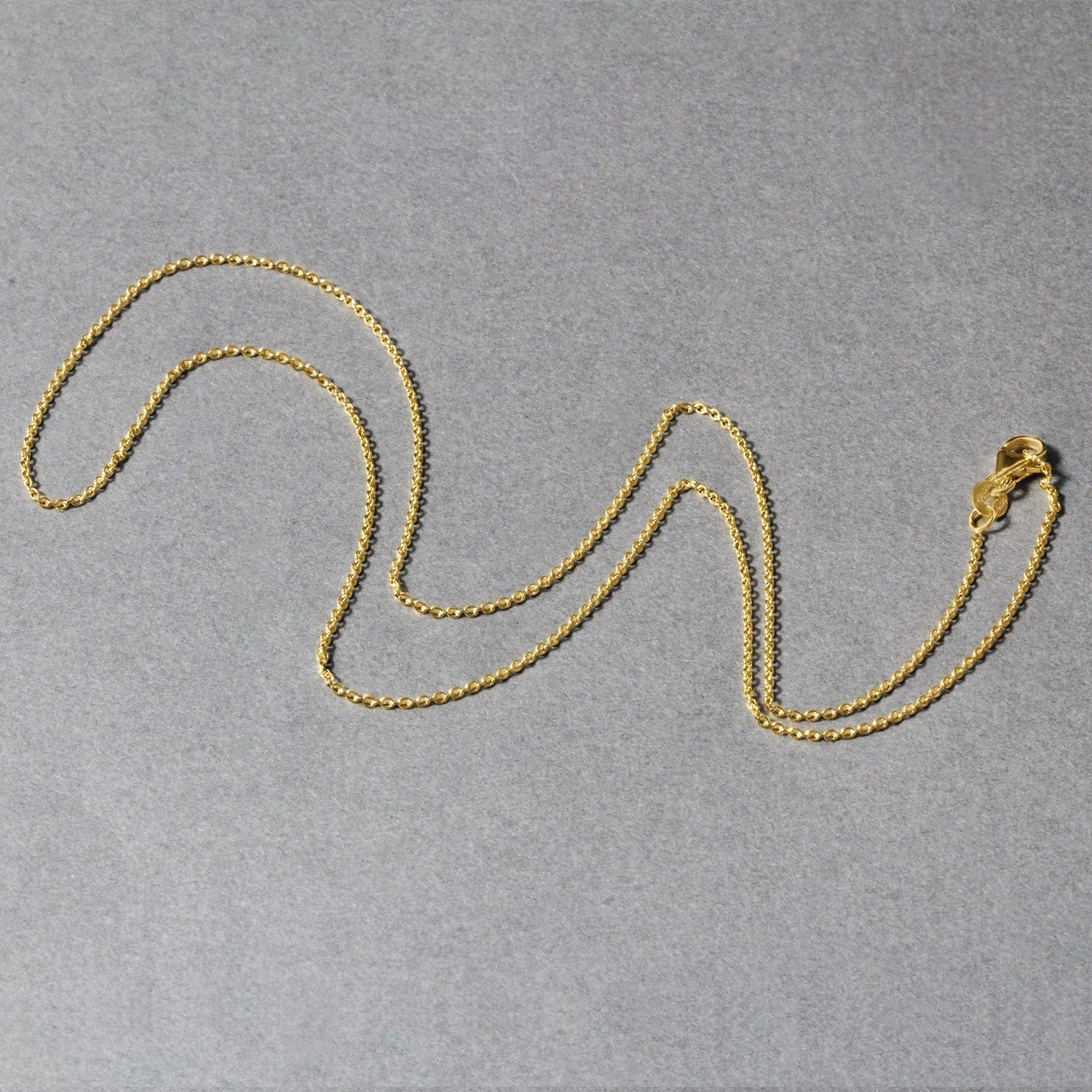 14k Yellow Gold Round Cable Link Chain 1.1mm DestGlow
