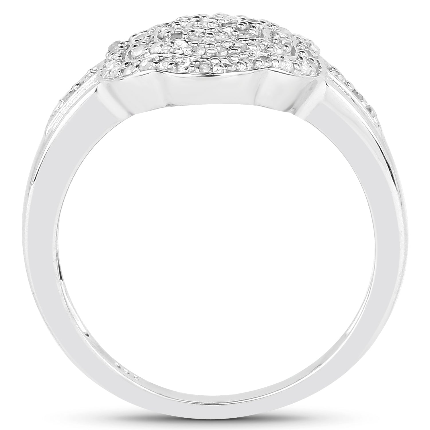 14K Yellow Gold Plated 0.29 Carat Genuine White Diamond .925 Sterling Silver Ring by Bids.com