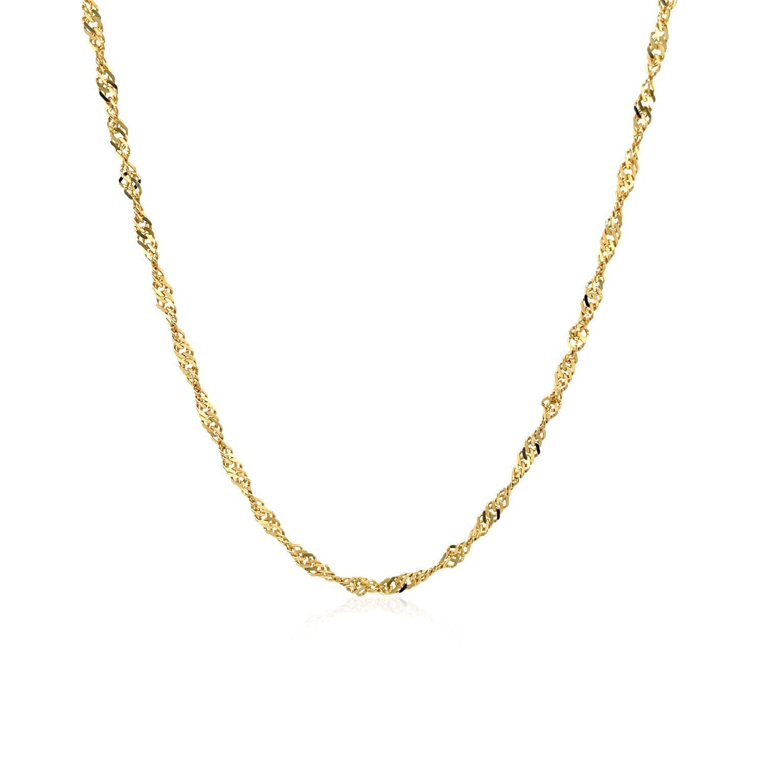 14k Yellow Gold Singapore Chain 1.7mm DestGlow