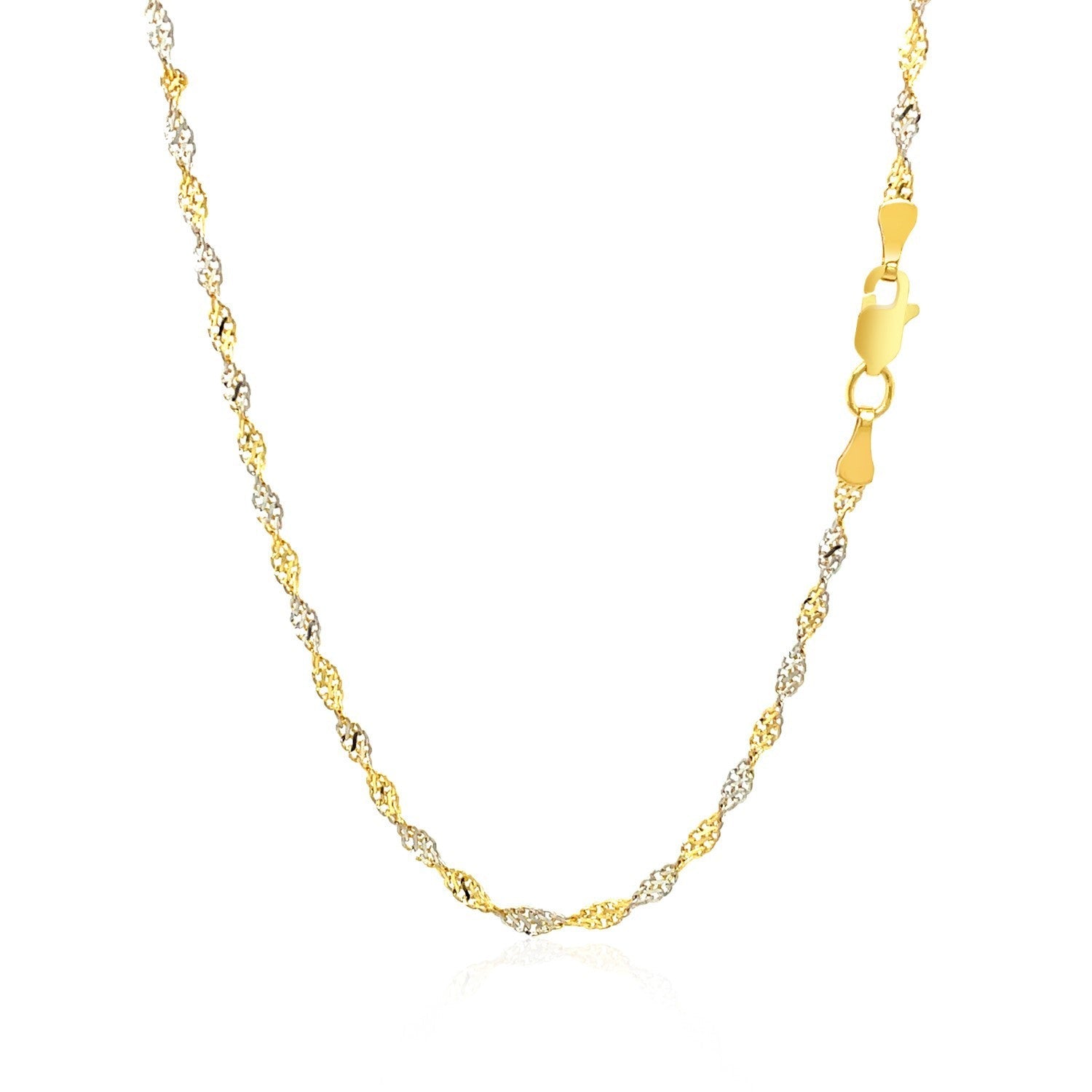 2.0mm 14k Two-Tone Gold Singapore Chain by Bids.com