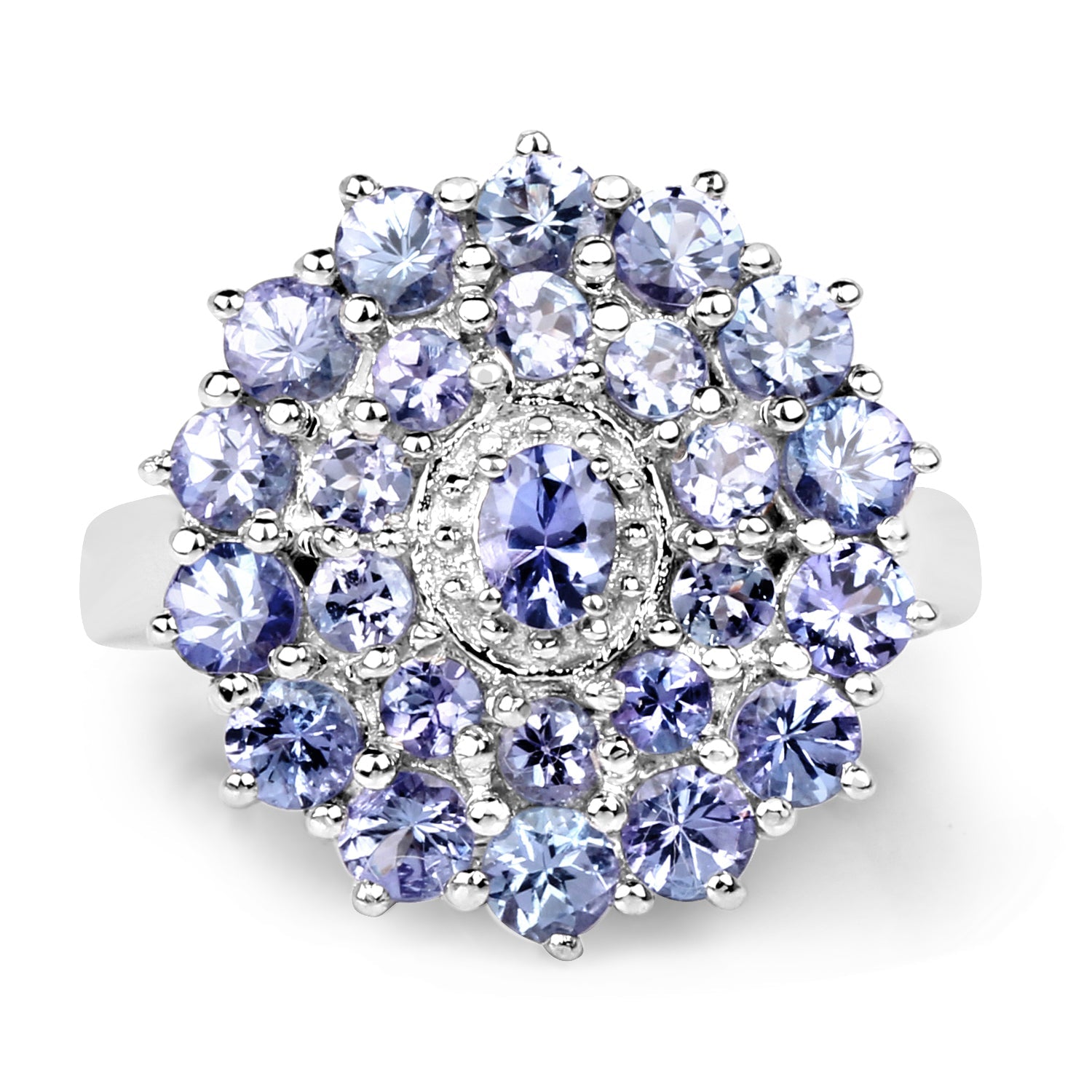 2.27 Carat Genuine Tanzanite .925 Sterling Silver Ring by Bids.com