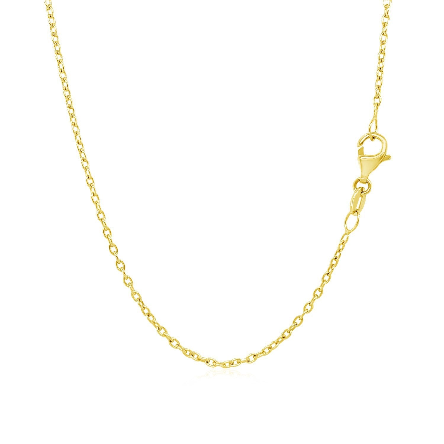 14k Yellow Gold Round Cable Link Chain 1.5mm by Bids.com