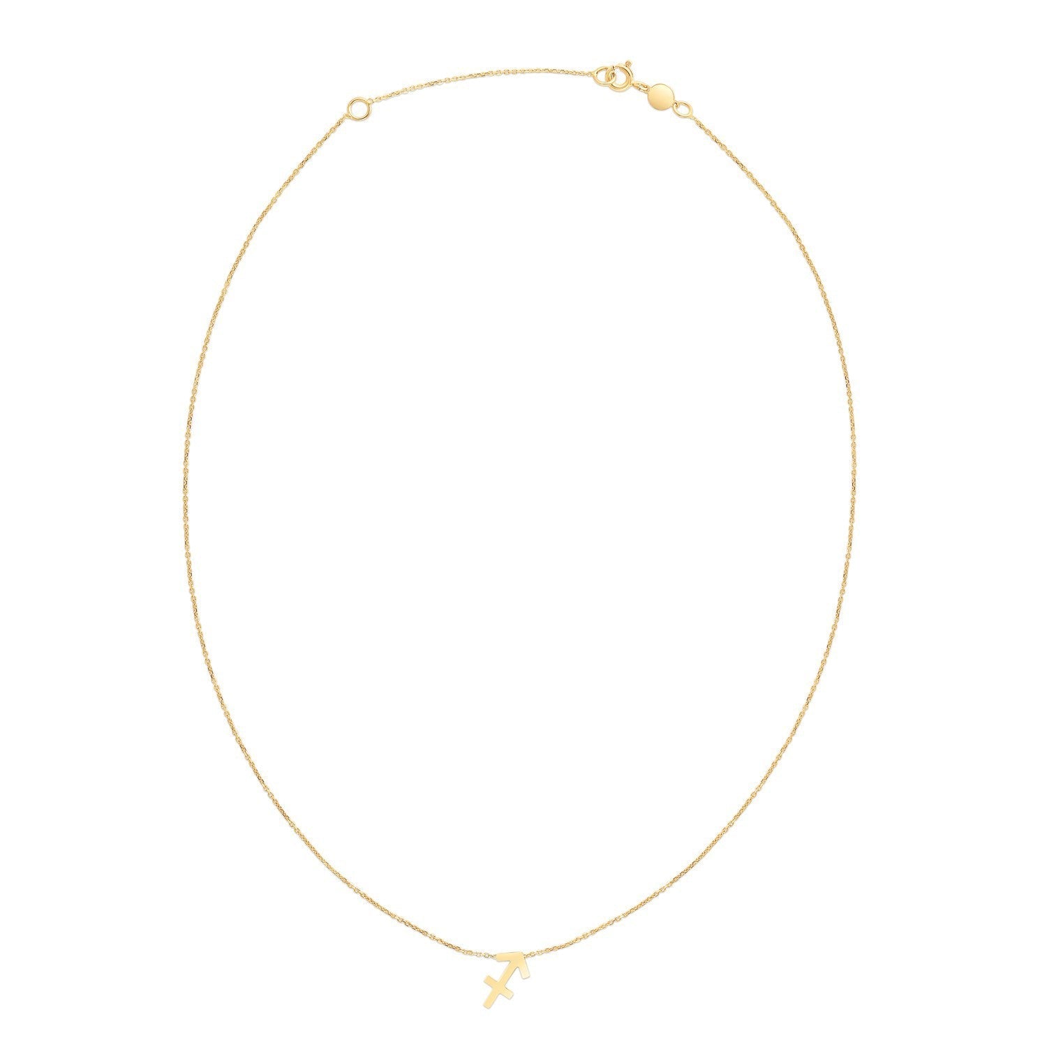 14K Yellow Gold Sagittarius Necklace by Bids.com