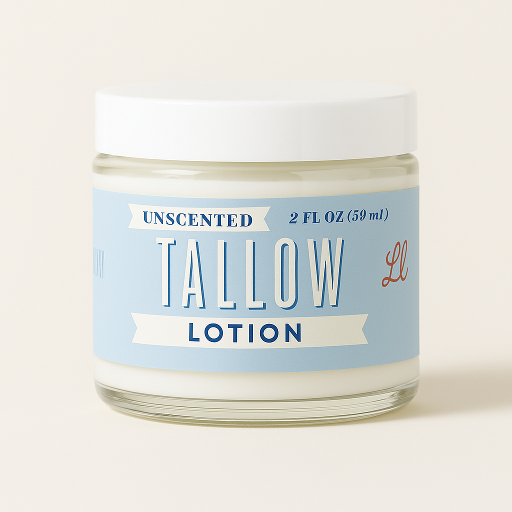Unscented Tallow Lotion – Pure, Preservative-Free One Ingredient Moisturizer by Lady May Tallow by Lady May Tallow