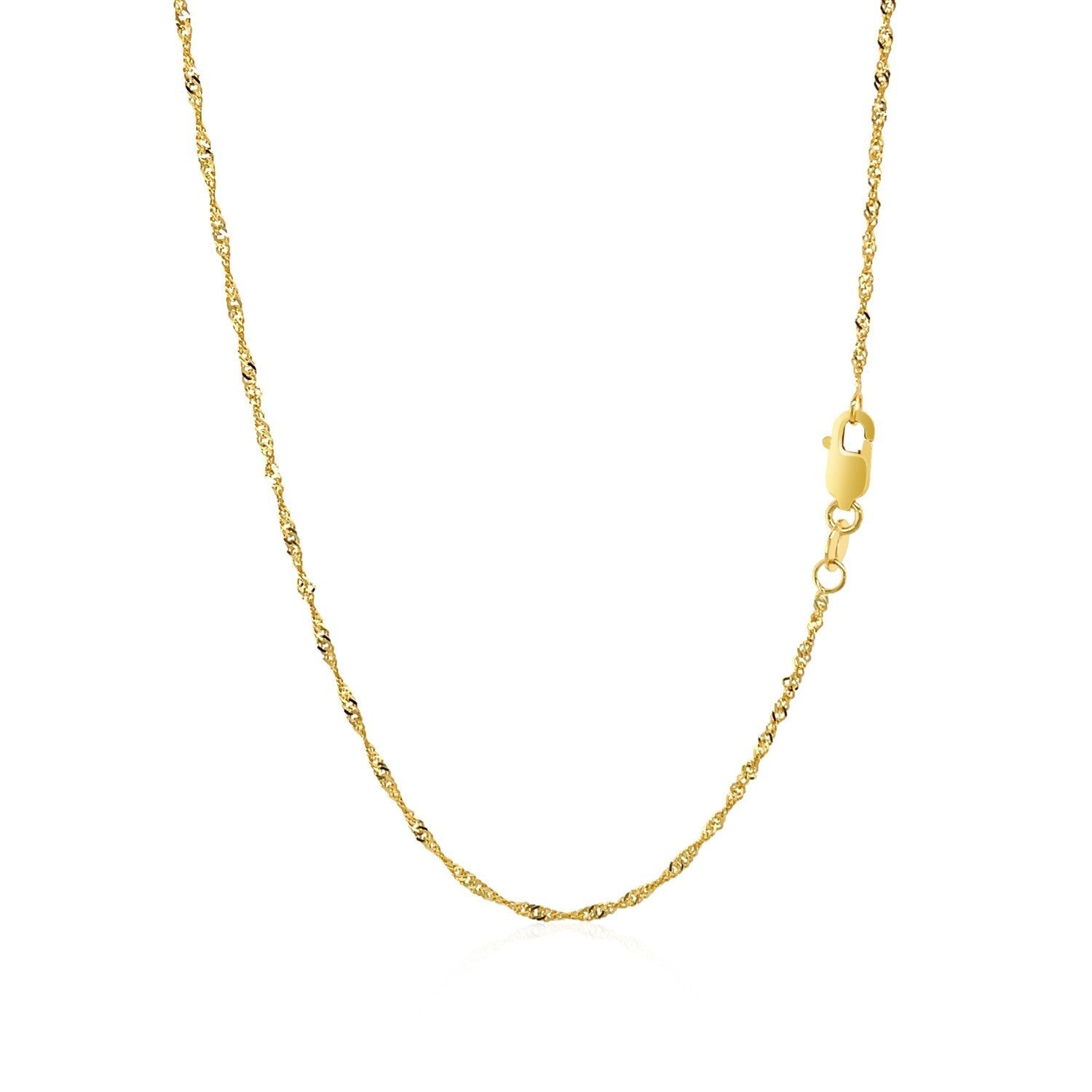 14k Yellow Gold Singapore Chain 1.5mm by Bids.com