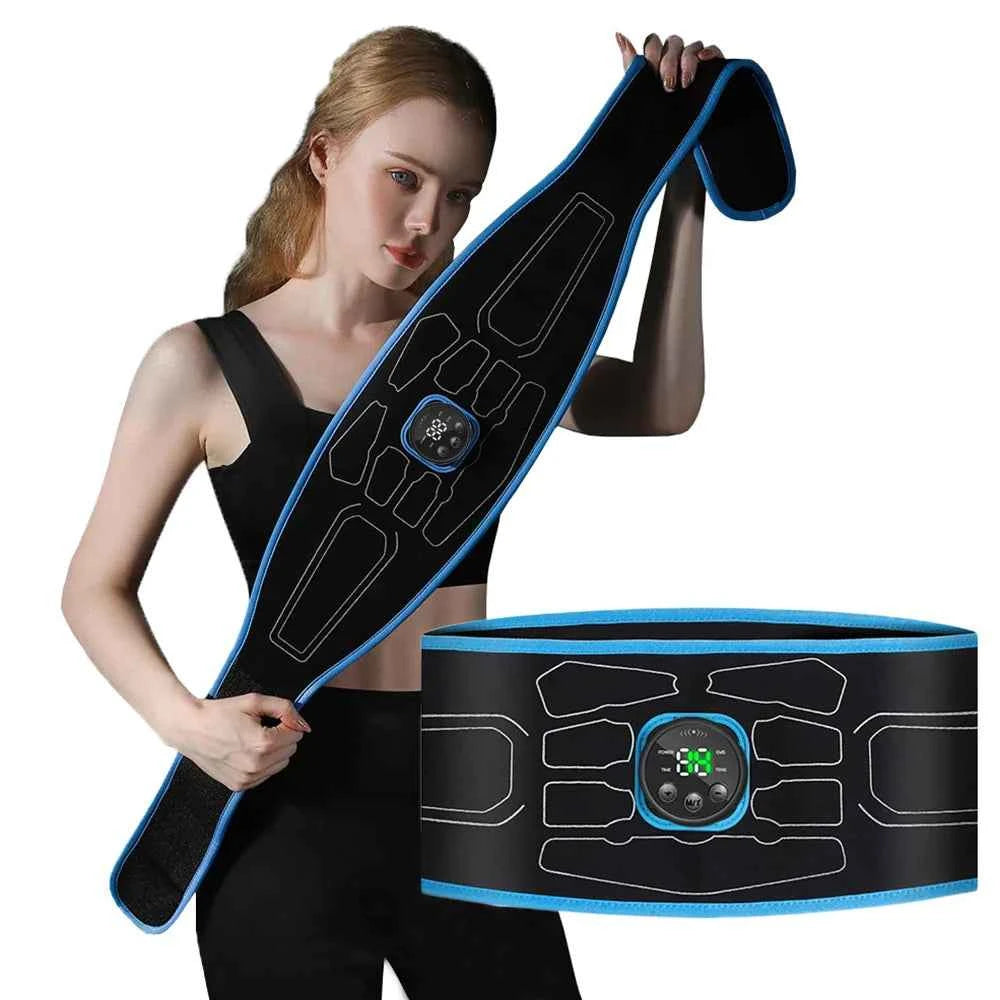 CoreTone™ EMS Abdominal Toning Belt – Digital Display & Muscle Stimulation