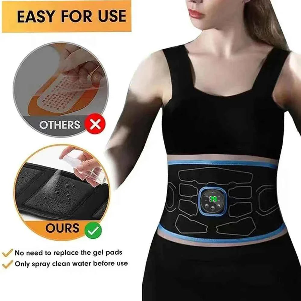 CoreTone™ EMS Abdominal Toning Belt – Digital Display & Muscle Stimulation