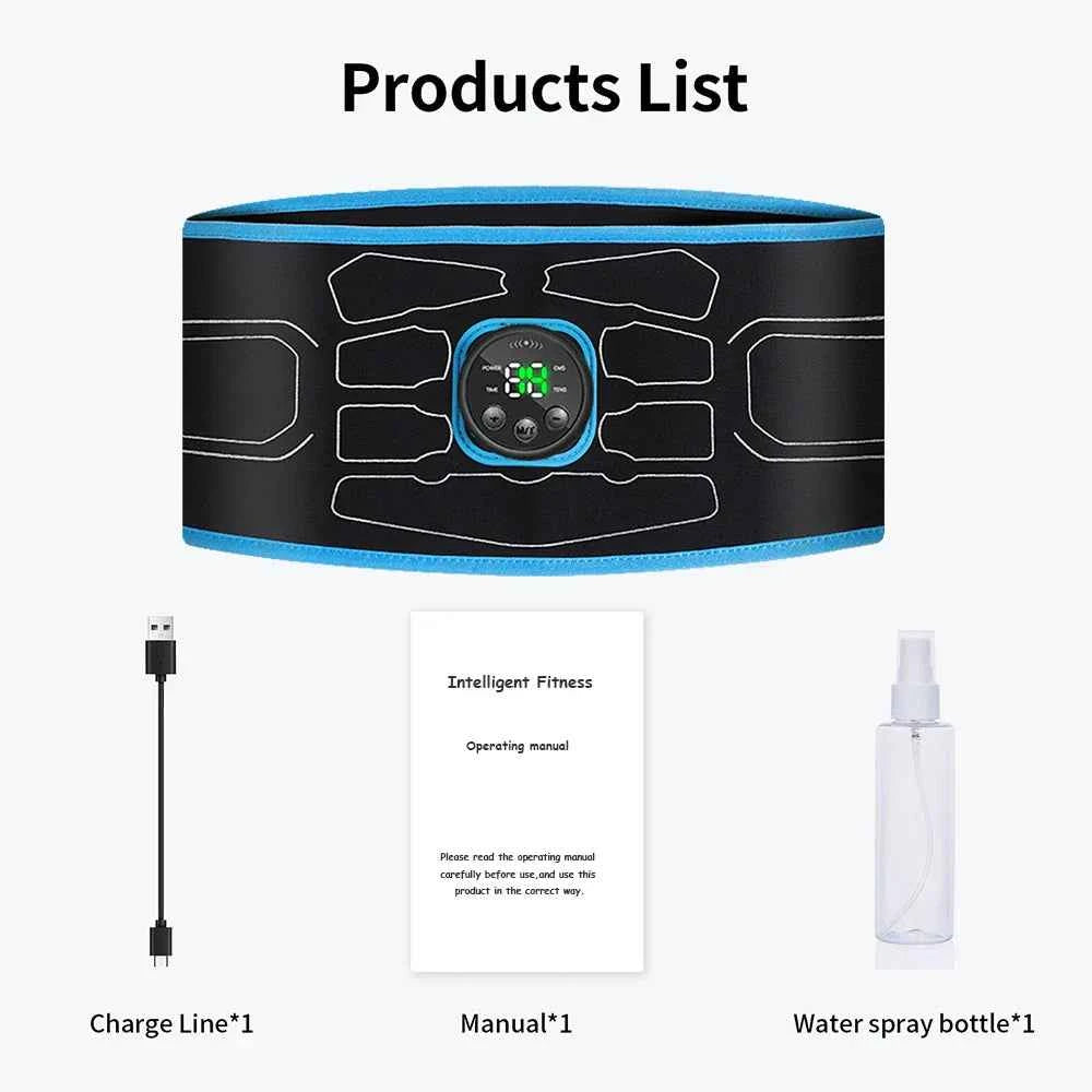 CoreTone™ EMS Abdominal Toning Belt – Digital Display & Muscle Stimulation