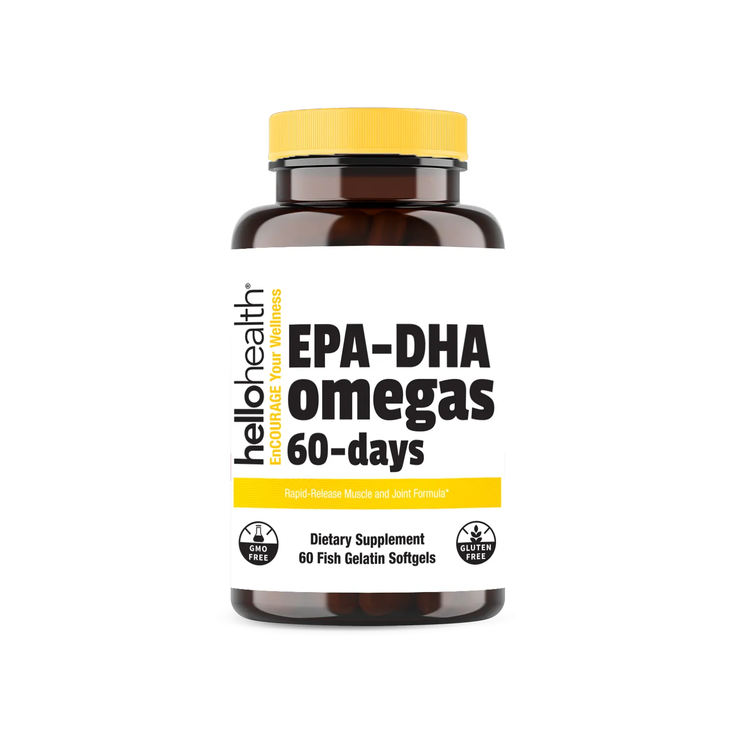 Super Omega-3 EPA/DHA Fish Oil 60 Softgels by hellohealth