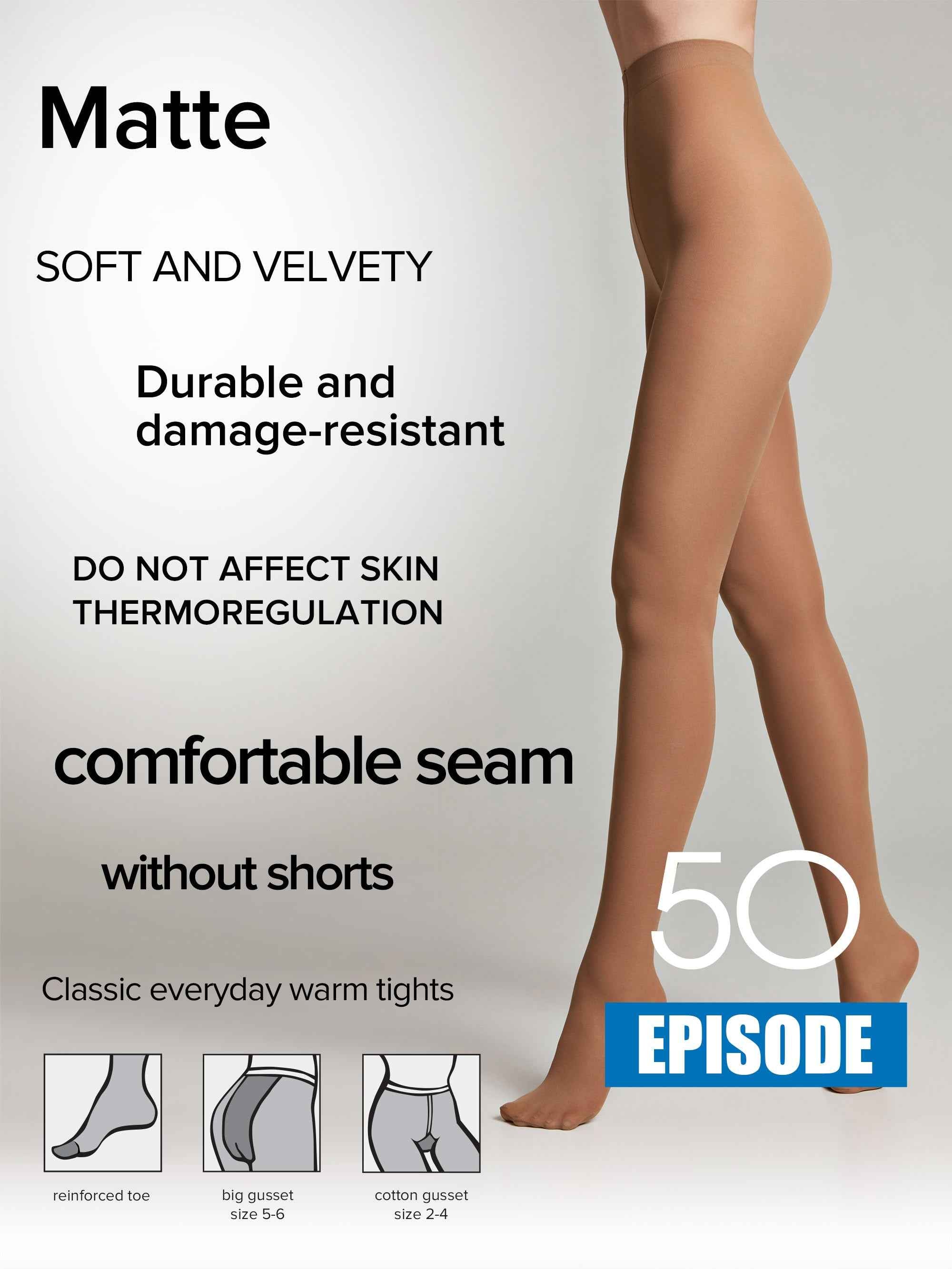 Tights Conte Episode 50 Den - Microfibra Matte Opaque