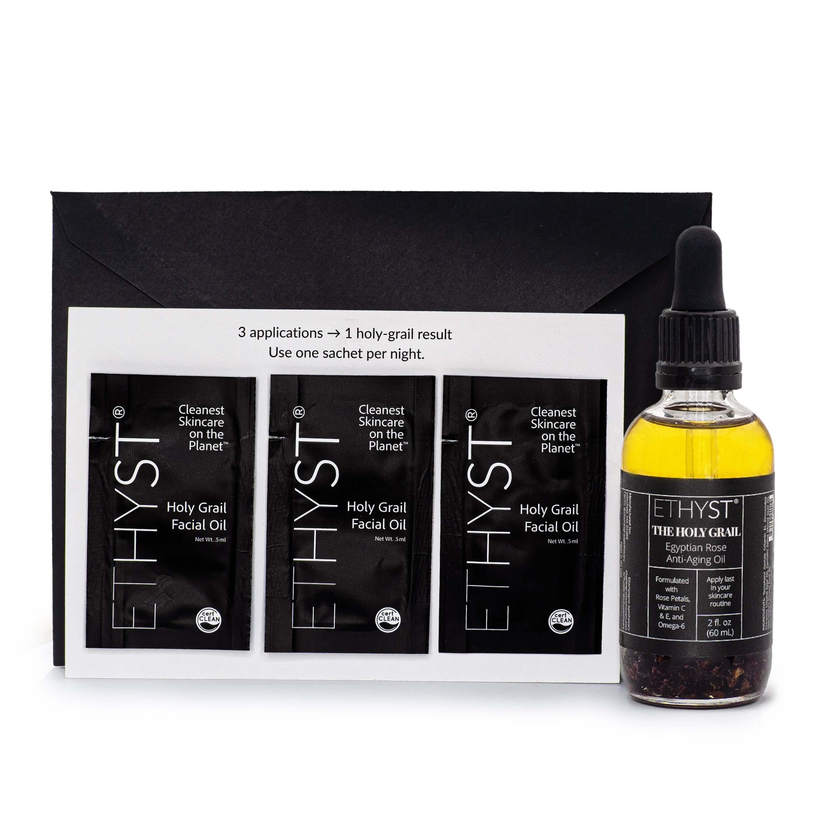 Facial Oil Sample Kit: Holy Grail 3-Night Trial by Champagne Apothecary