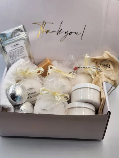 Spa Gift Box | Relaxation Spa Set | Unwind Spa Gift for Her | Self Care | Pamper Gift Best Friend Mom | Home Spa Day | Anniversary Gift Box by Spa Pure