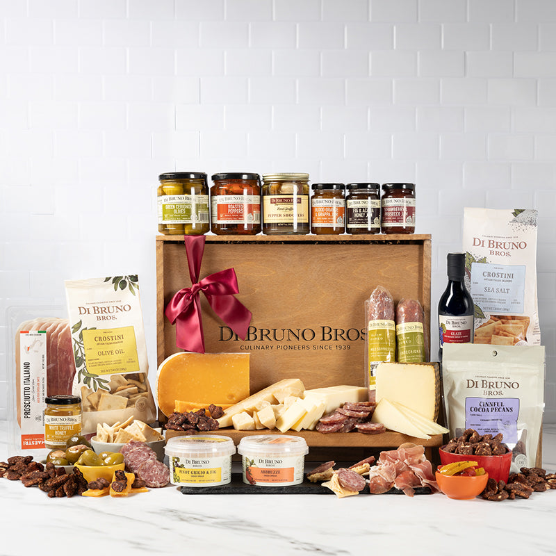 Extravaganza Cheese & Charcuterie Gourmet Gift Crate DestGlow