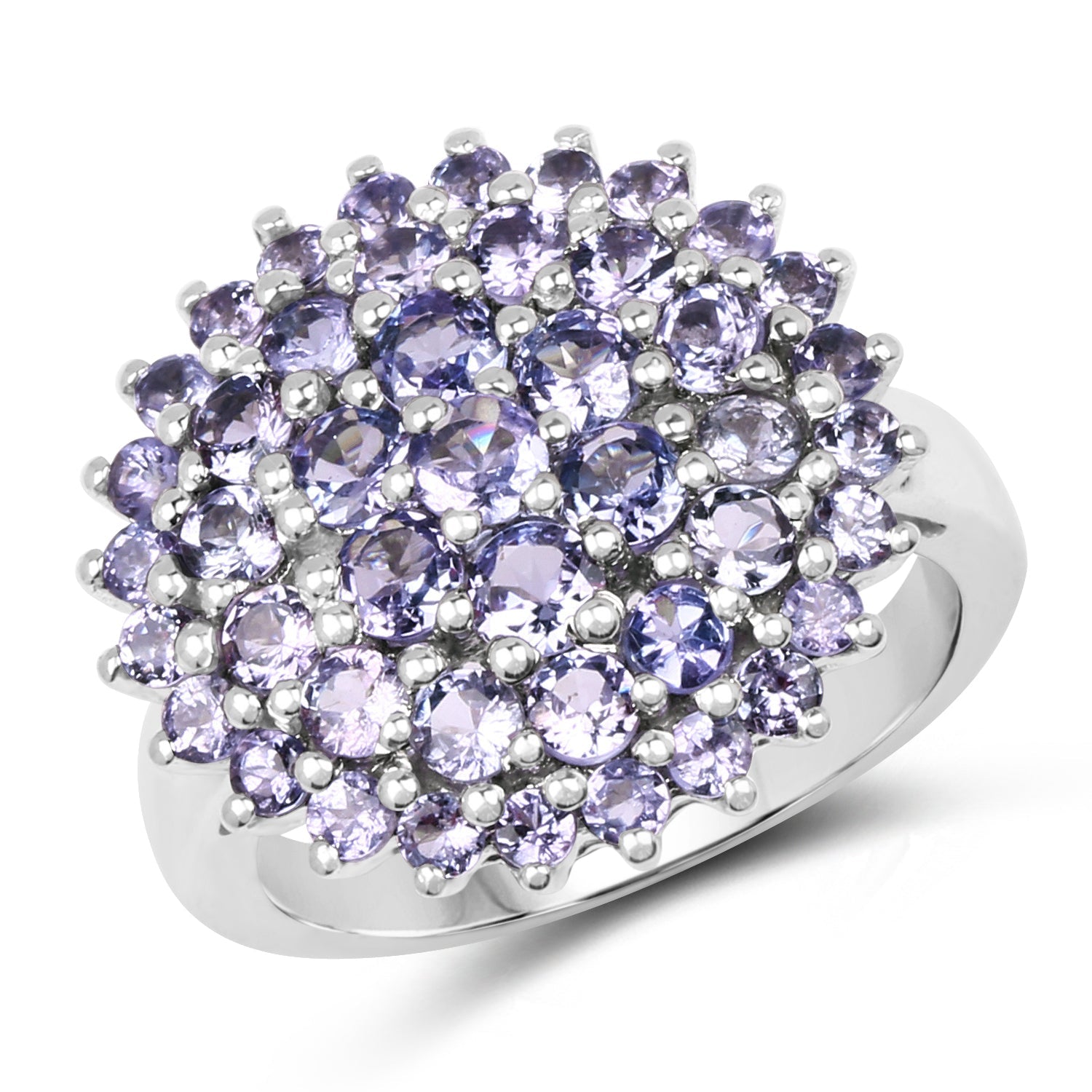 2.52 Carat Genuine Tanzanite .925 Sterling Silver Ring by Bids.com