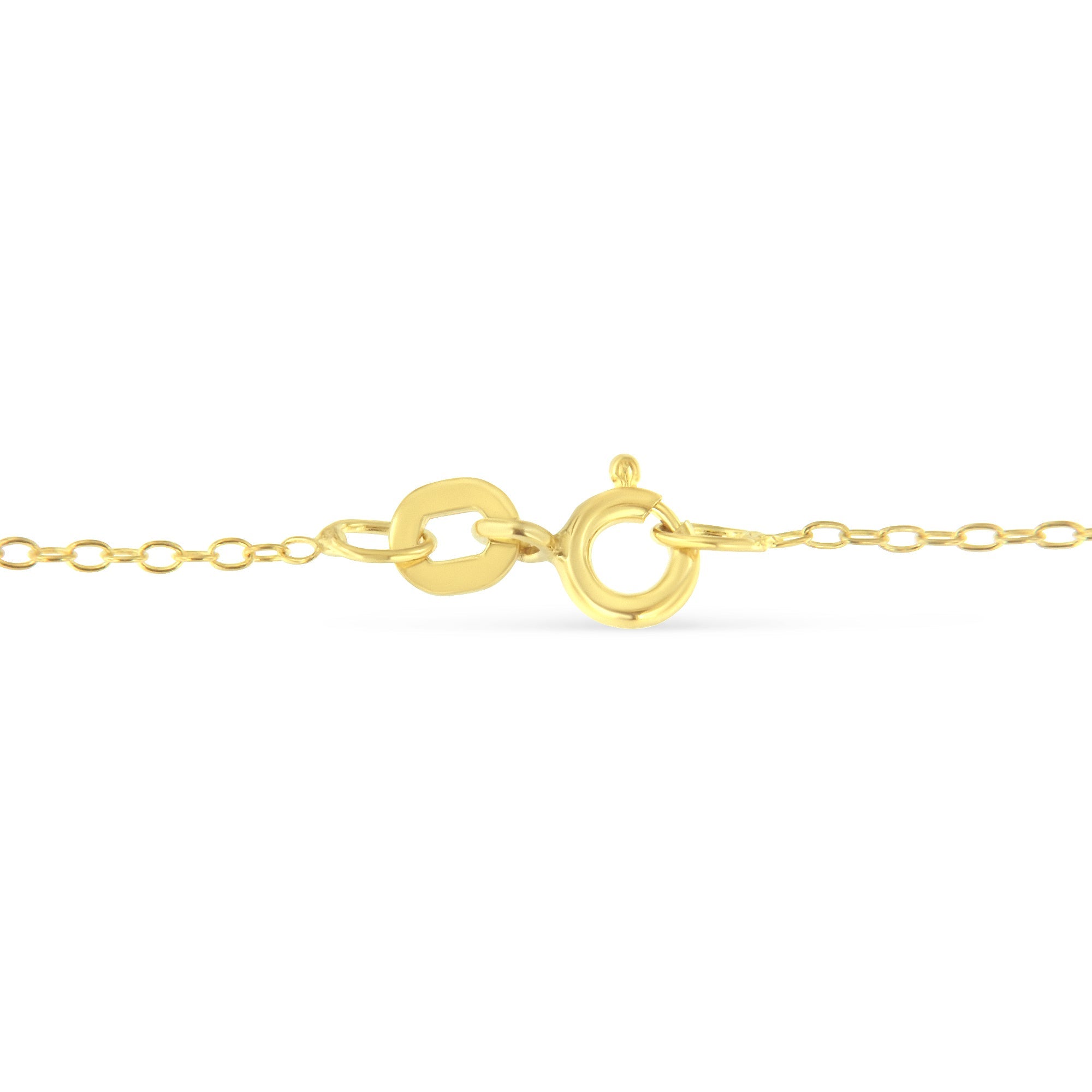 Yellow Color Plated Sterling Silver Diamond Station Necklace (1/2 cttw, K-L Color, I2-I3 Clarity) by Bids.com