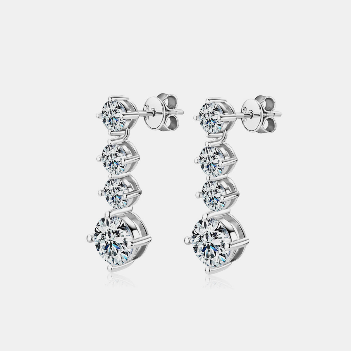 4 Carat Sparkala™ Pure Sterling Silver Earrings - DestGlow
