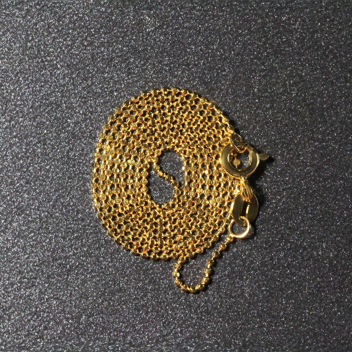 14k Yellow Gold Diamond-Cut Bead Chain 1.0mm by Bids.com