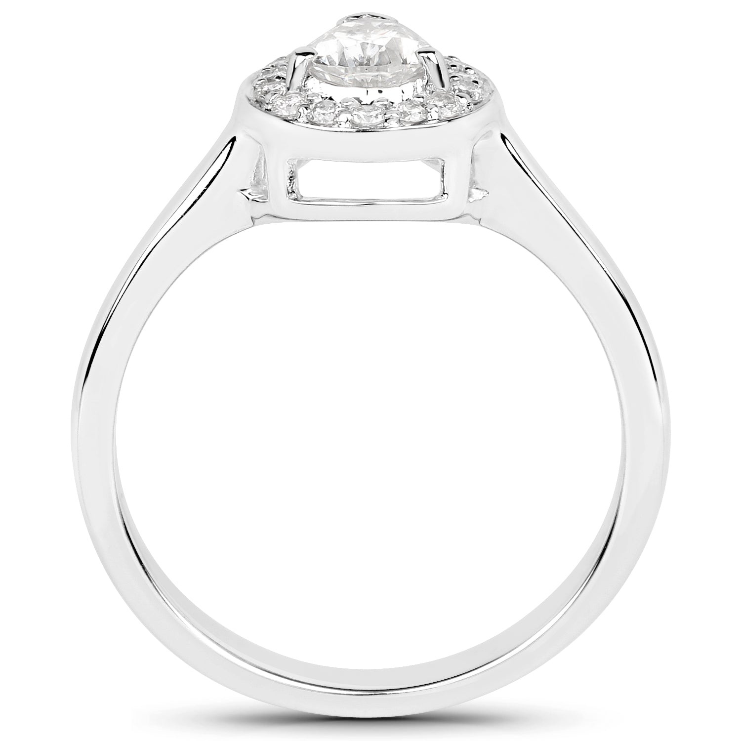 14K White Gold 0.63 Carat Genuine White Diamond Ring by Bids.com