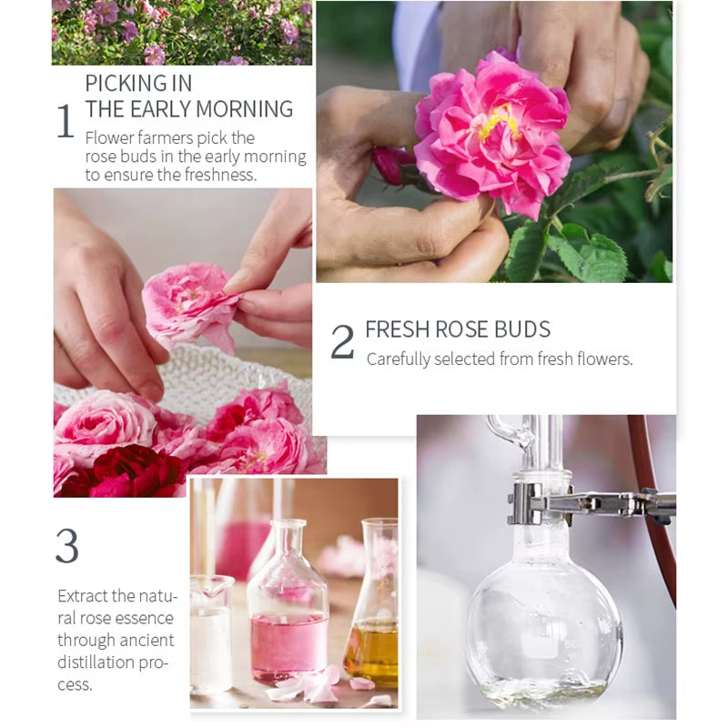 12Pc Rose Flower Extract Face Mask Korean Whitening Sheet Mask Moisturizing Mask Nourishing Skincare Facial Korean Fresh Product by Korean Skin Care