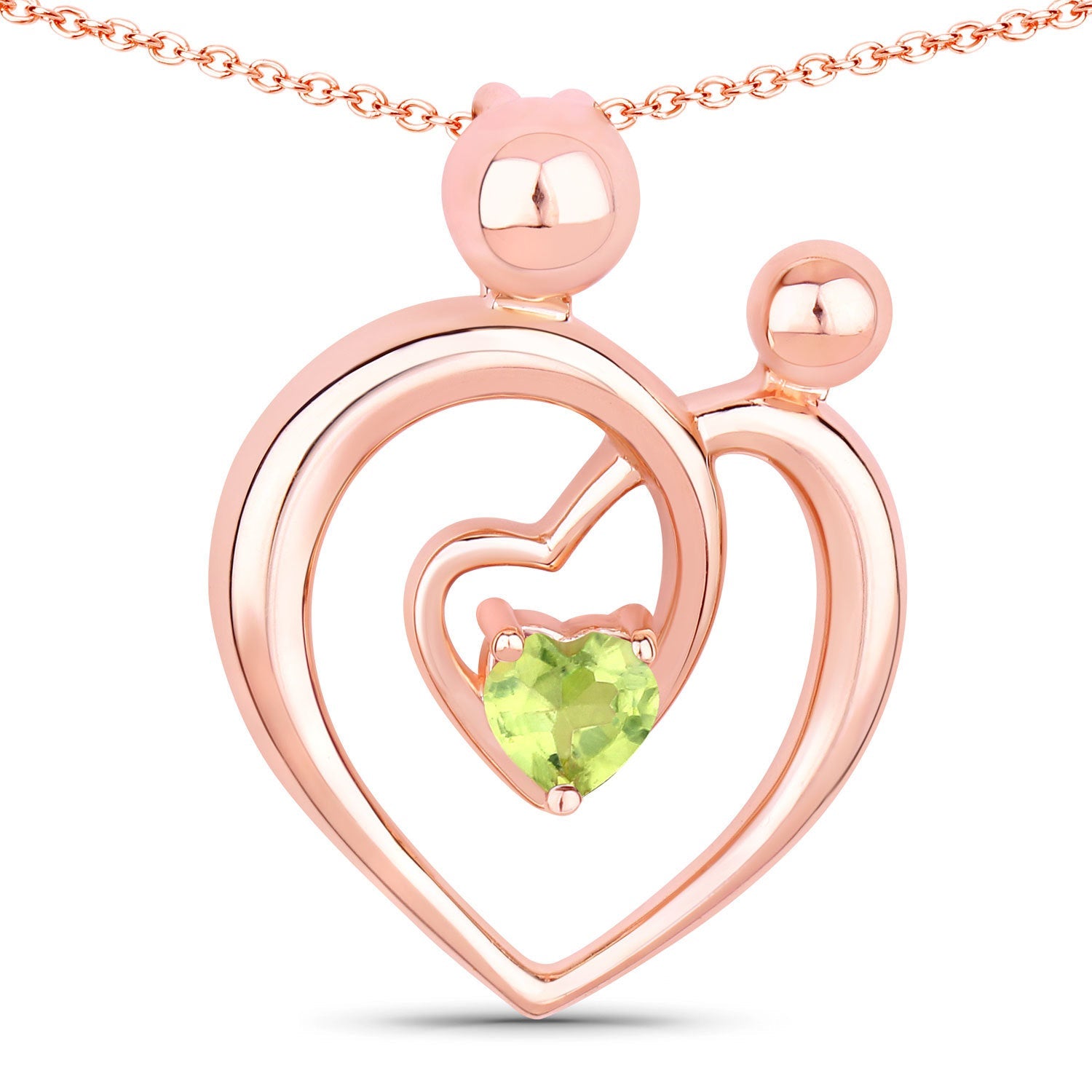 0.25 Carat Genuine Peridot .925 Sterling Silver Pendant by Bids.com