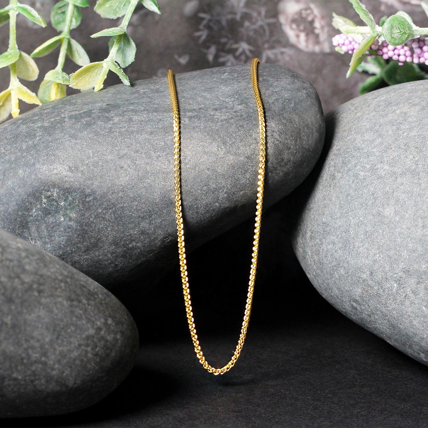 14k Yellow Gold Round Chain 1.2mm by Bids.com