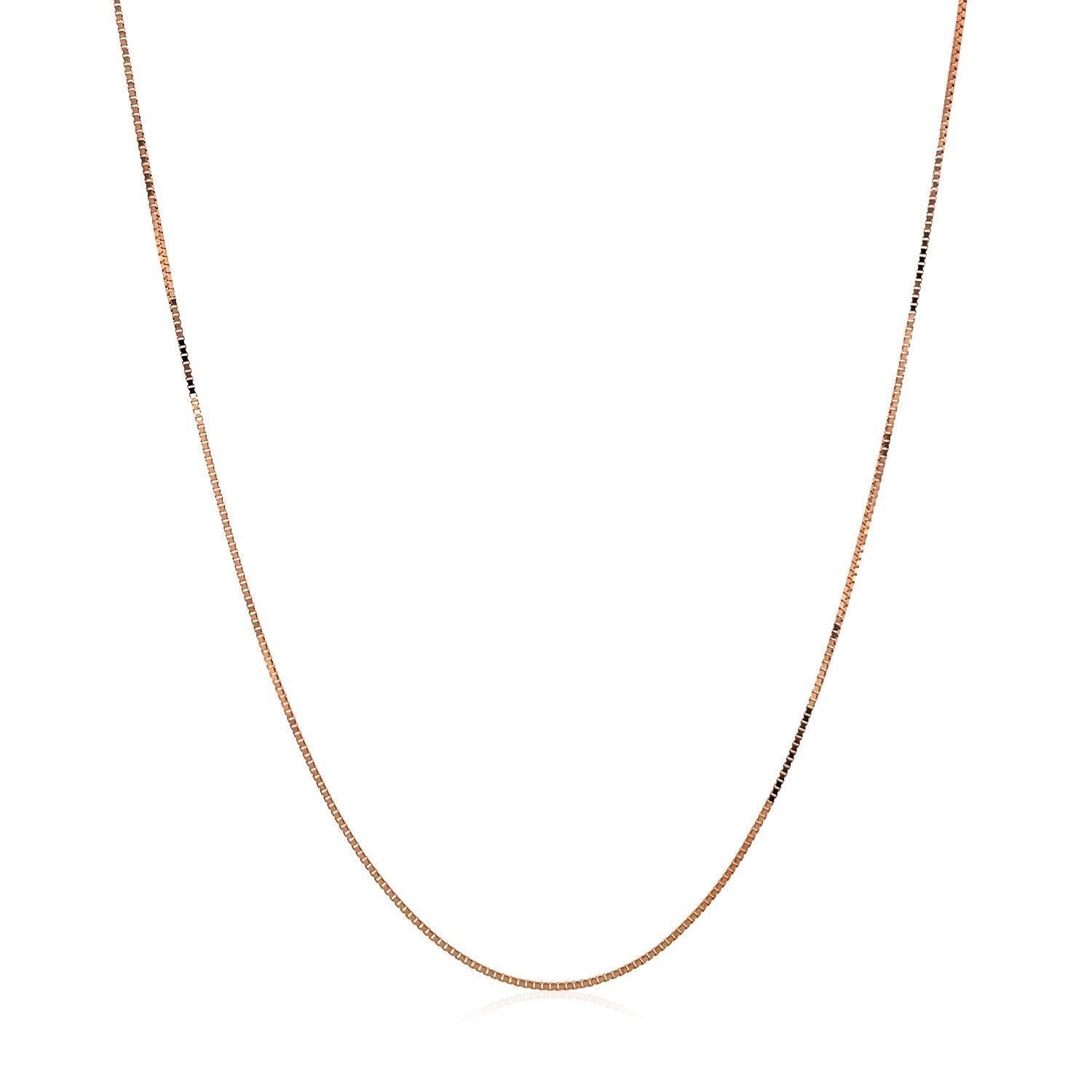 10k Rose Gold Classic Box Chain (0.45 mm) DestGlow