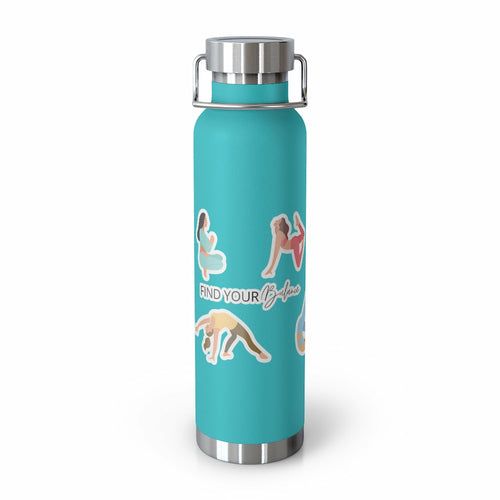 Yoga Poses Find Your Balance Insulated Bottle - 22oz Stainless Steel Vacuum Flask