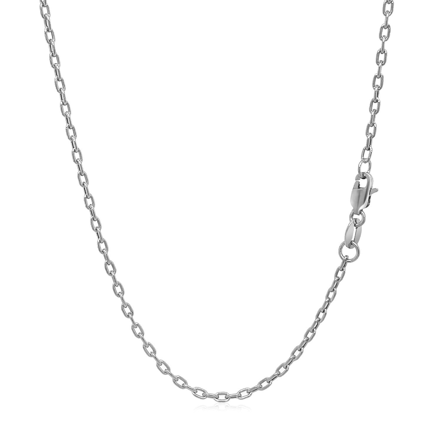 Double Extendable Cable Chain in 14k White Gold (1.9mm) by Bids.com