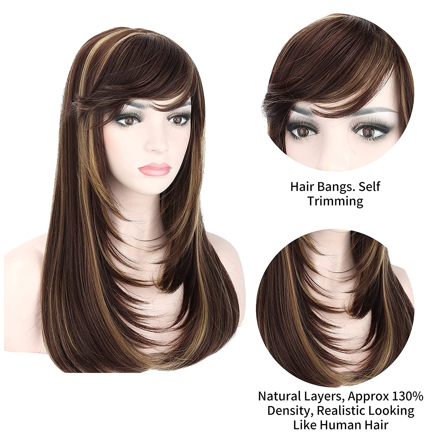 VIP Extensions Fashion Wig, Straight with Bangs
