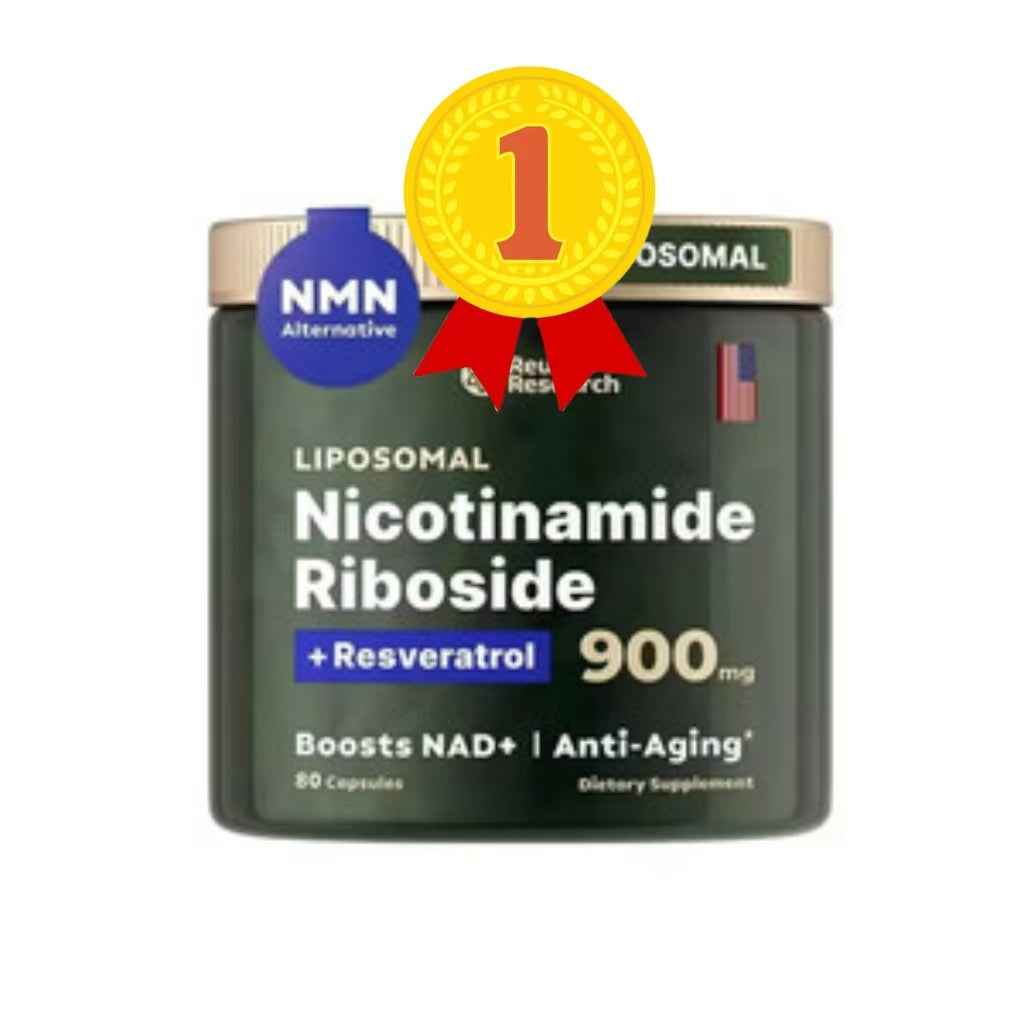 Reus Research NR900-NAD+Supplement for Skin Aging Support, Energy, and Focus - 80 Count - Vitamin Healthcare Fitness NMN Supplement Alternative - Liposomal NAD w/Resveratrol - High Purity NAD Supplement for Anti-Aging, Energy, Focus