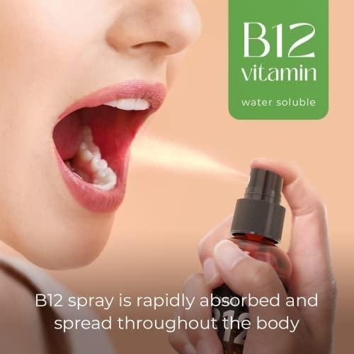 Vitamin B12 Liquid Spray - Energy & Nerve Function Support Drops
