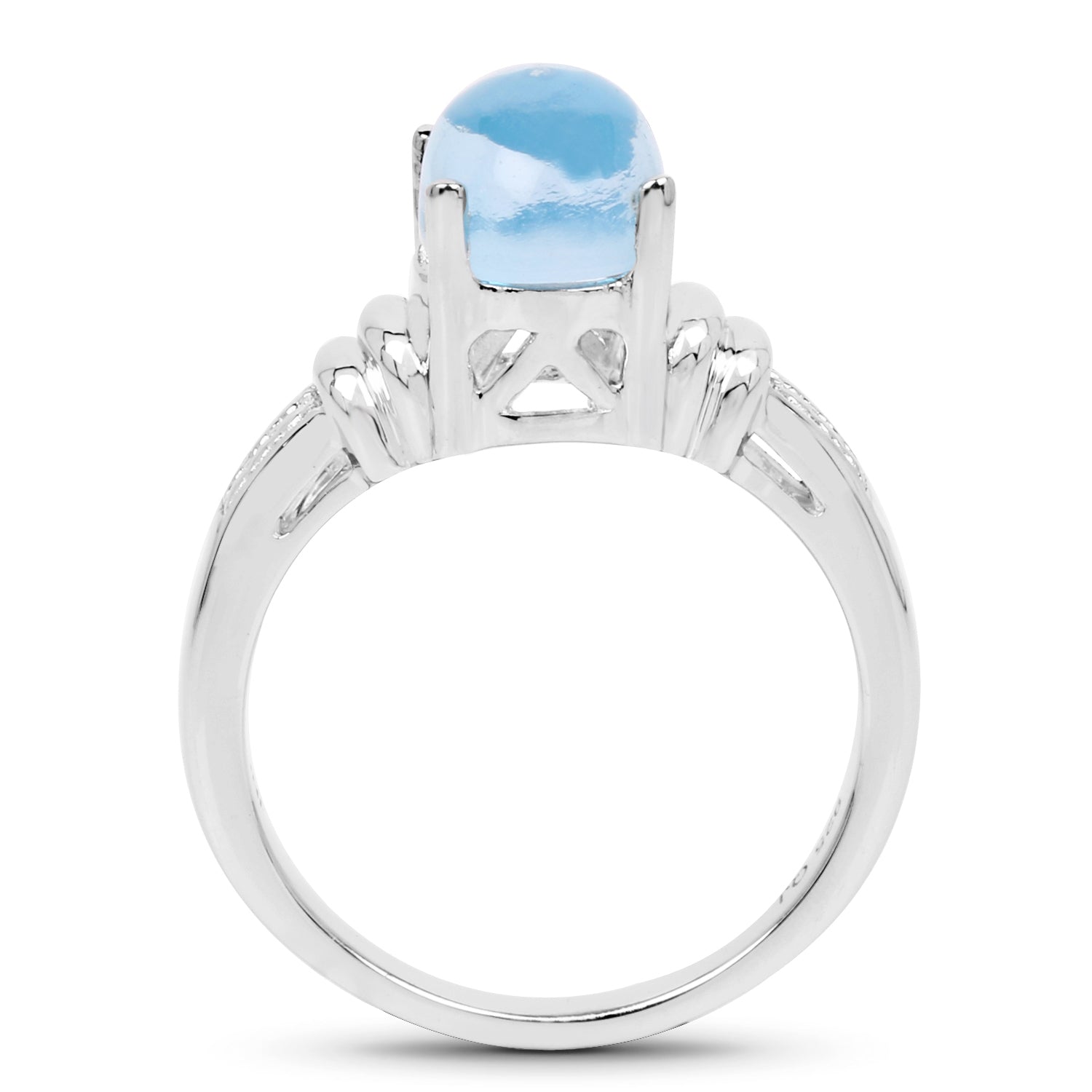 2.10 Carat Genuine Swiss Blue Topaz .925 Sterling Silver Ring by Bids.com