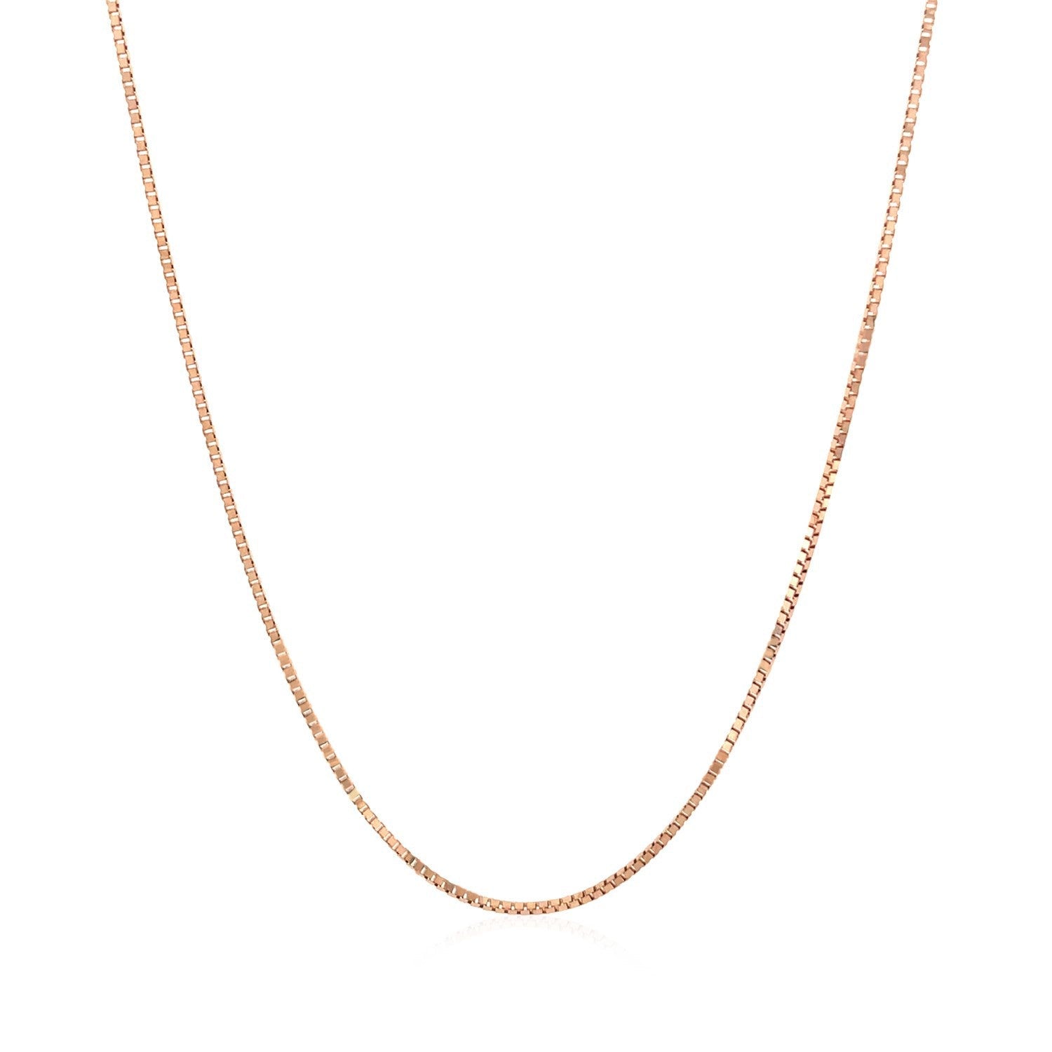14k Rose Gold Classic Box Chain 0.8mm by Bids.com