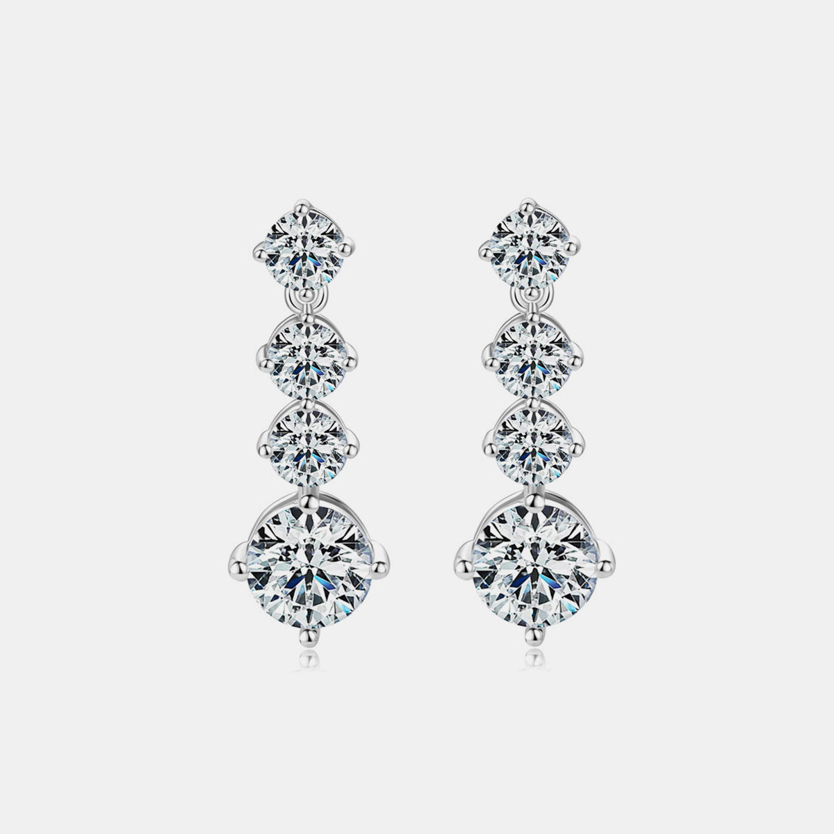 4 Carat Sparkala™ Pure Sterling Silver Earrings - DestGlow