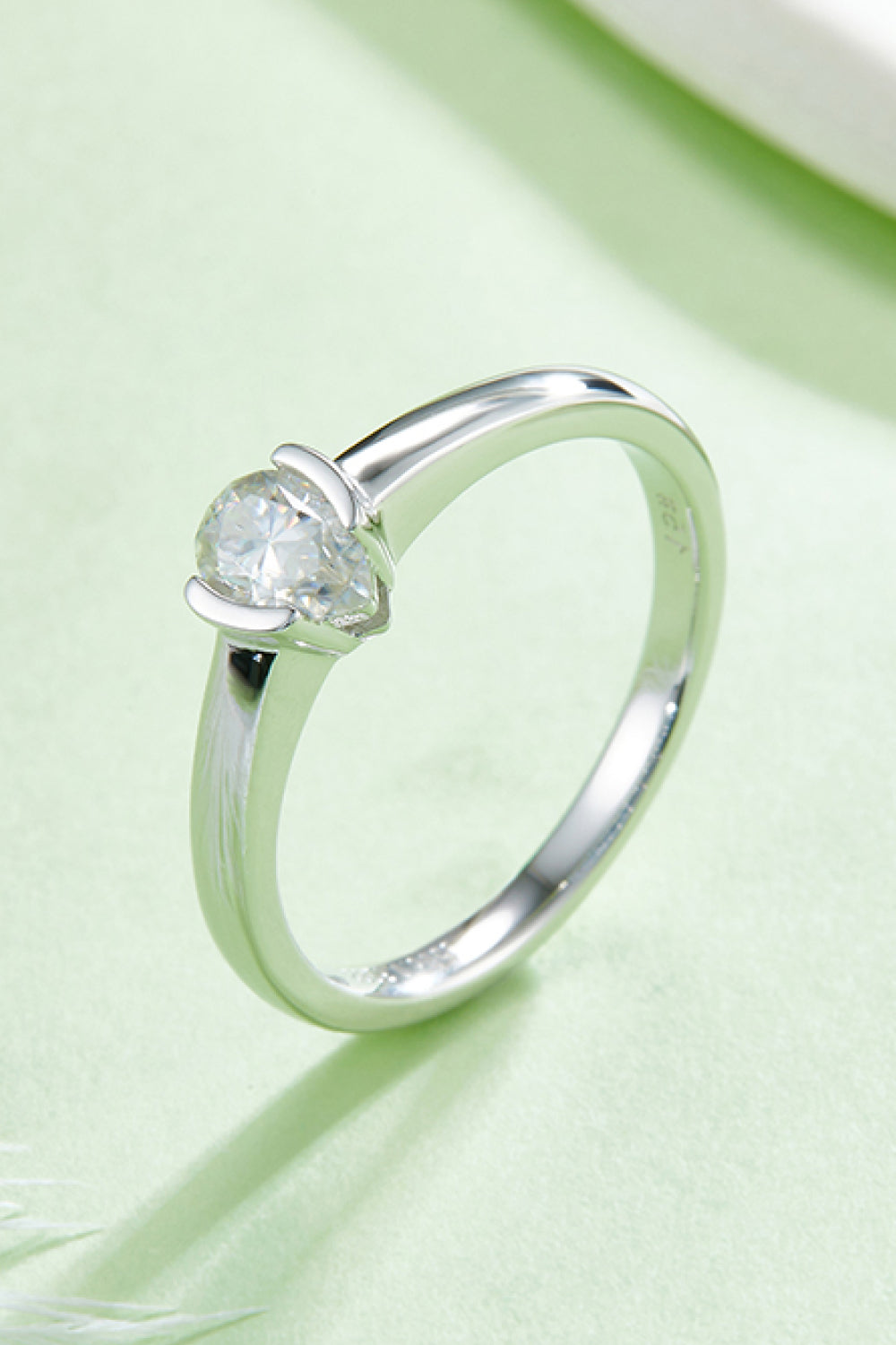 Brilliant Round Cut Sparkala™ Platinum Over Pure Sterling Silver Solitaire Ring by Sparkala