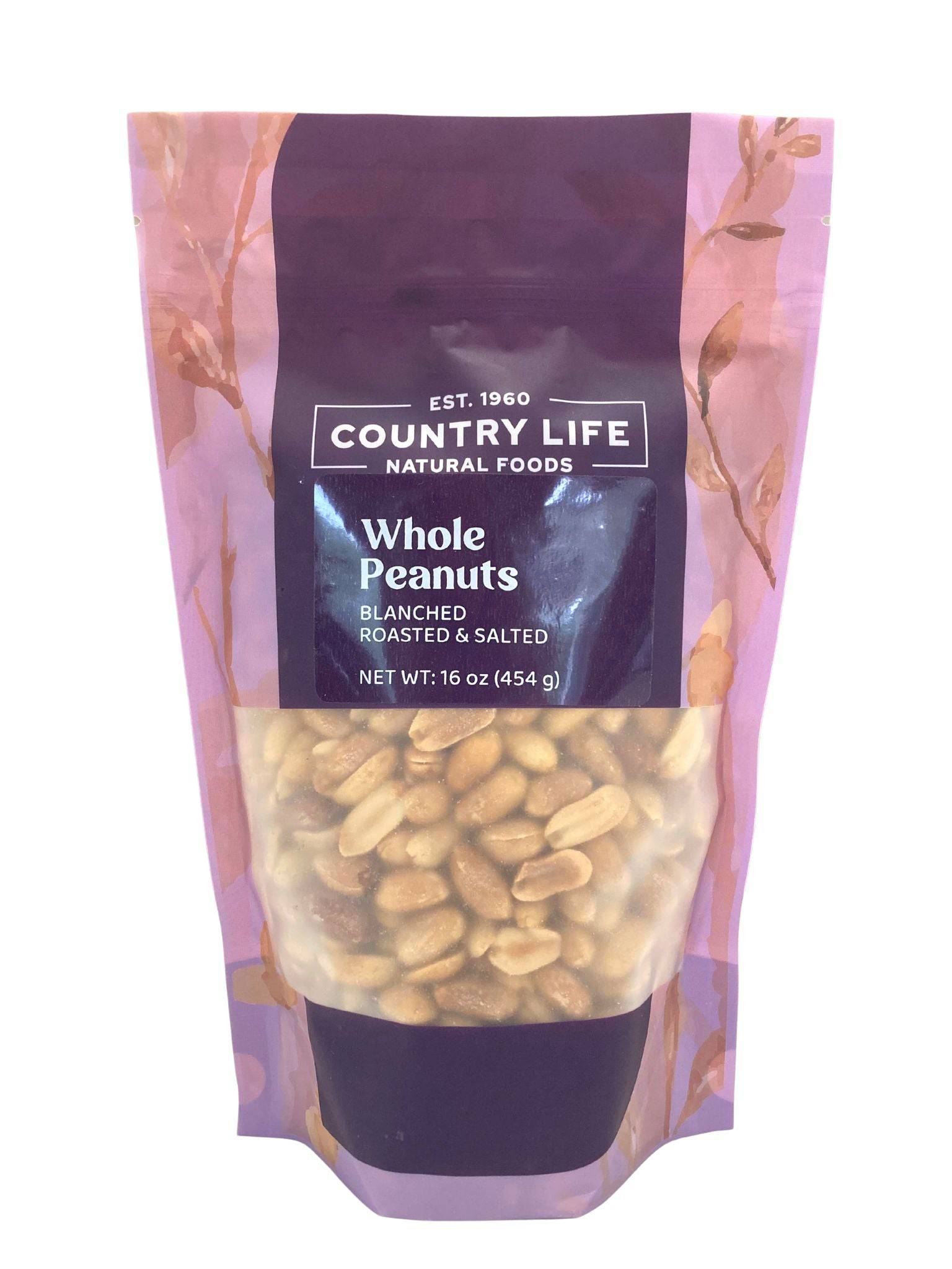 Peanuts, Whole, Blanched, Roasted, Salted by Country Life Natural Foods