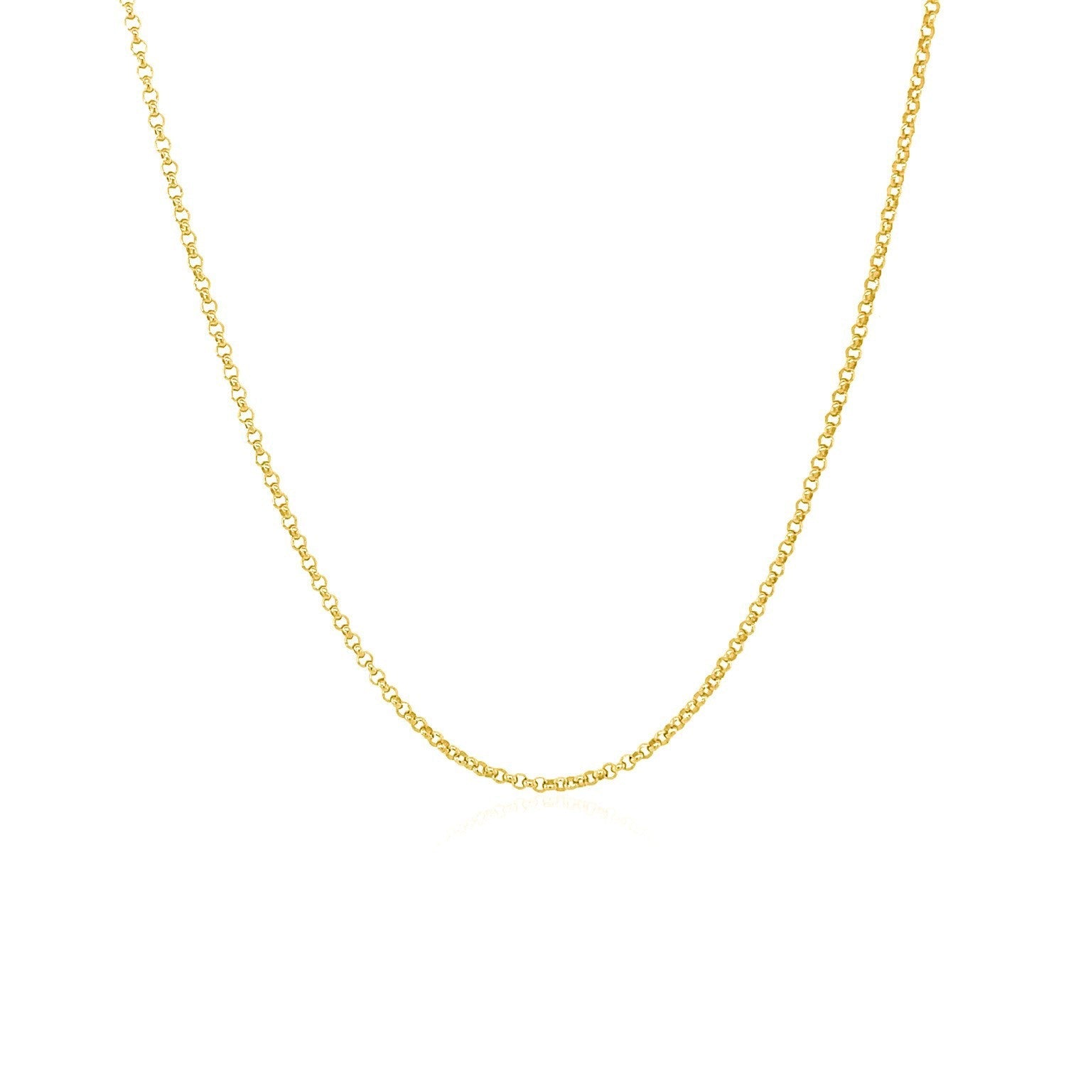 14k Yellow Gold Diamond Cut Rolo Chain 1.1mm by Bids.com