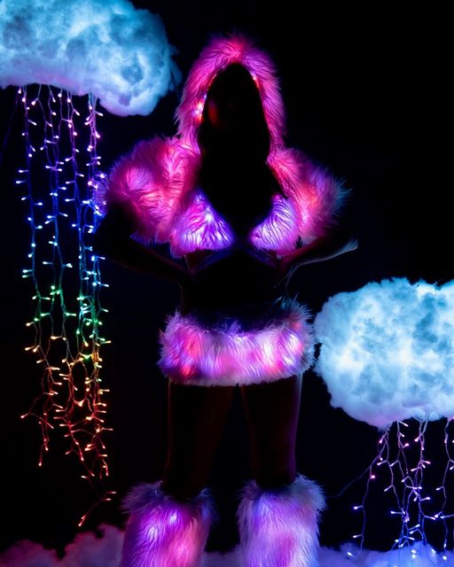 GlowFur Illuminated Light-Up Wrap Top by Rave Fix