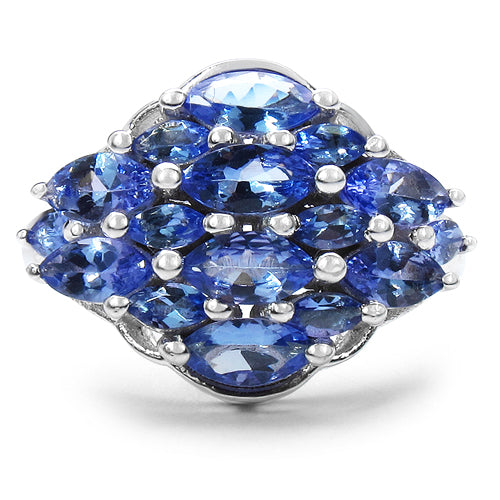 2.48 Carat Genuine Tanzanite .925 Sterling Silver Ring by Bids.com