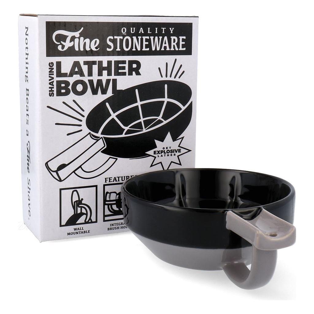Fine Black and Gray Lather Bowl by Pasteur Pharmacy