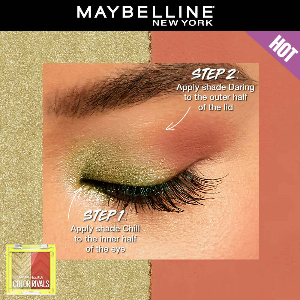 Maybelline New York Color Rivals Longwear Eyeshadow Duo - Chill X Daring by Dista
