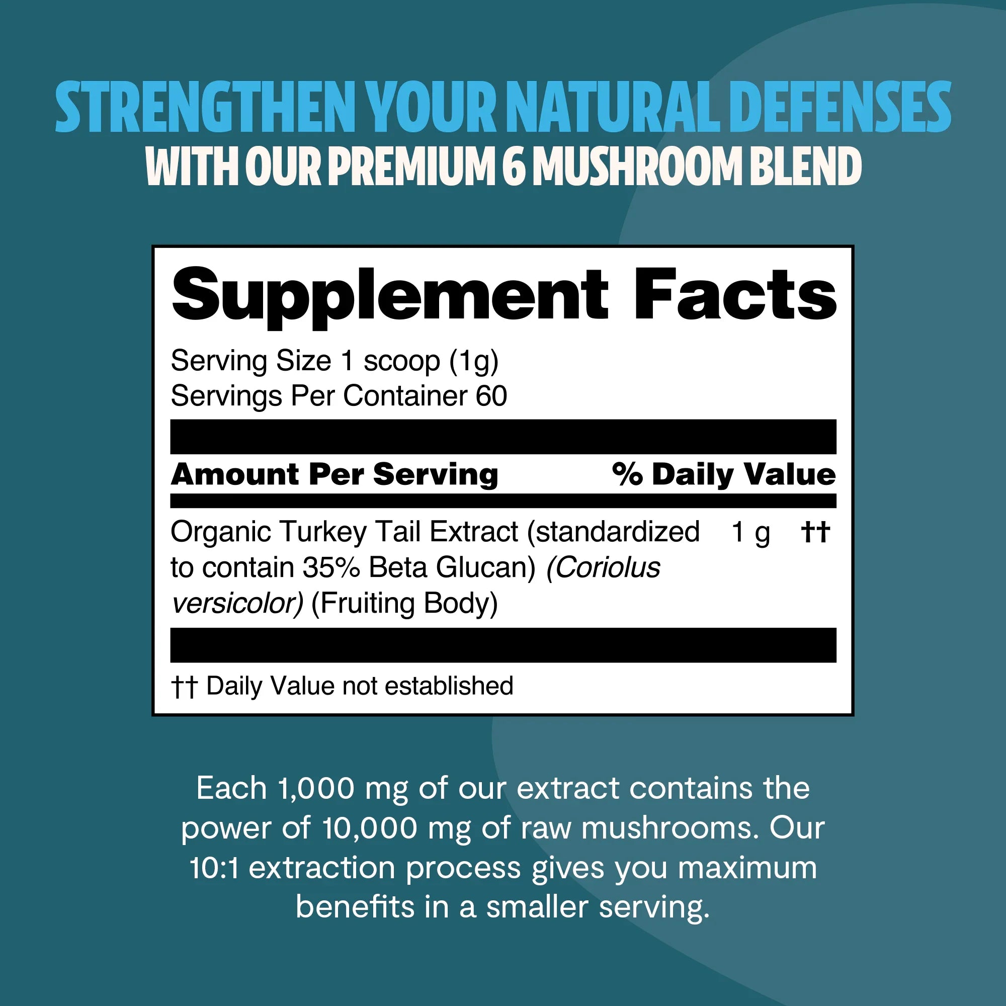 Turkey Tail Mushroom Extract Powder by FreshCap Mushrooms