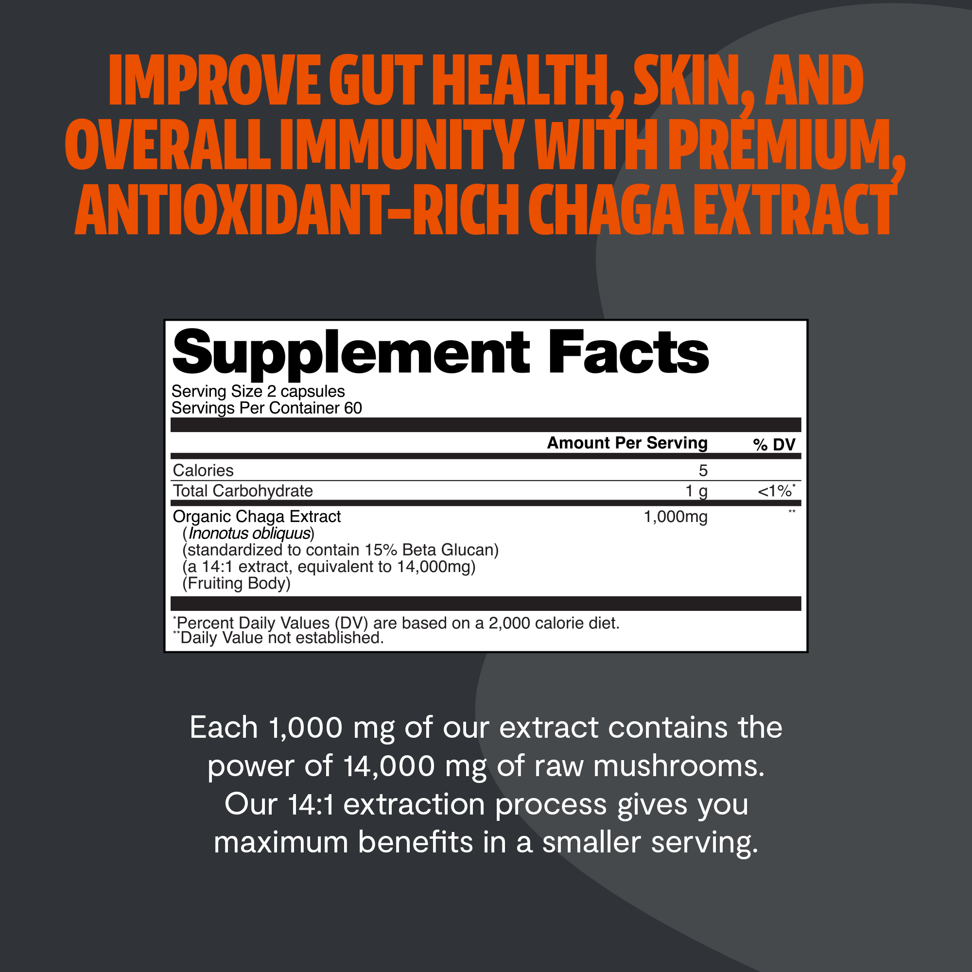 Chaga Mushroom Extract Capsules