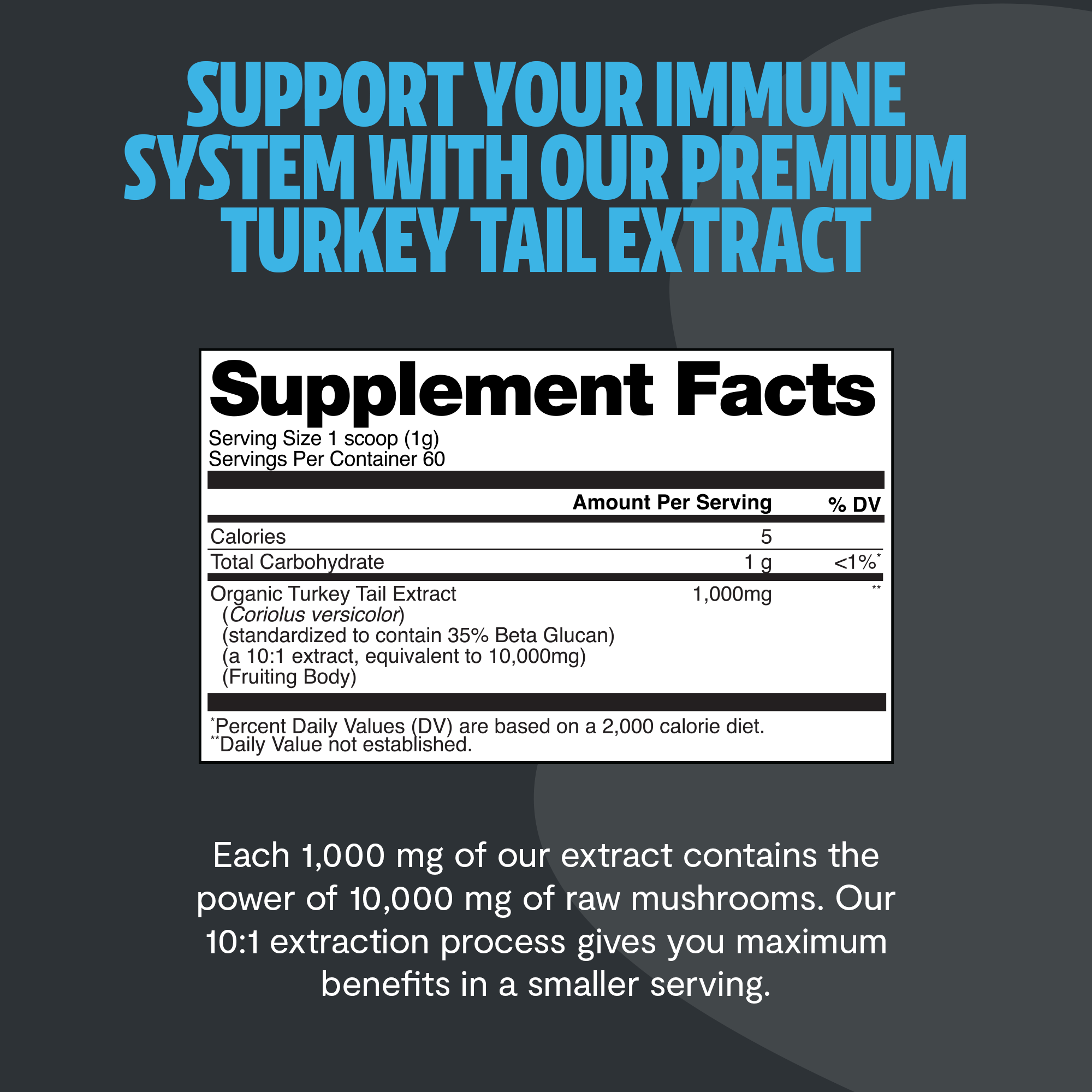 Turkey Tail Mushroom Extract Powder by FreshCap Mushrooms